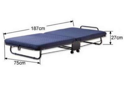 China Heavy Duty Roll Away Cots Folding Full Size Rollaway Bed With Mattress Adjustable Headrest for sale