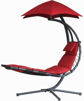 China Durable Other Furniture Single Fabric Swing Chair With Canopy , Hanging Patio Chair With Stand for sale