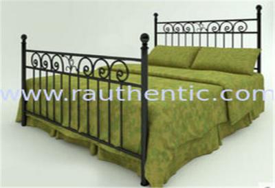 China Classic Metal Slat Metal Full Size Bed , Iron Pipe Double Metal Bar Beds for sale