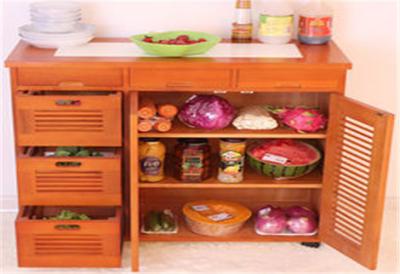 China Large Space Indoor Storage Cabinets Kitchen Cabinet Table Customized Size for sale