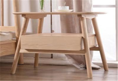 Chine Support naturel de nuit en bois solide, deux tiroir génial Nightstands pour de petites chambres à coucher à vendre