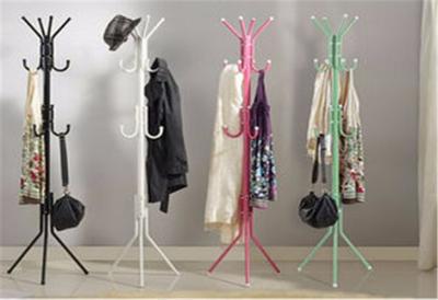 China Colorful Floor Standing Storage Rack Shelf Clothes / Hat / Coat Rack Hanger Stand for sale