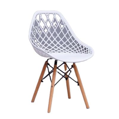 China Manufacturer Comfortable Commercial Furniture Plastic Mesh Chair With Beech Legs for sale