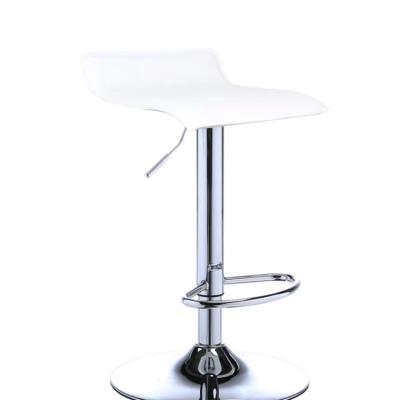 China Modern Luxury Height Swivel Counter Bar Chairs Stool With Iron Chrome Footrest for sale