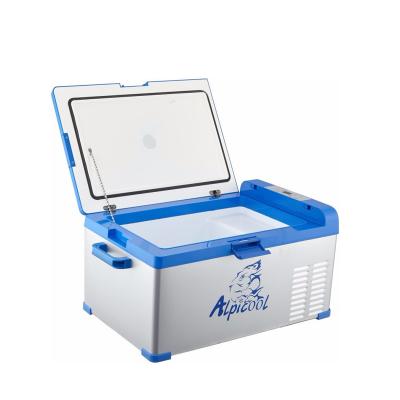 China Mini Car Refrigerator Optional Portable DC 12v Compressor Camping Fridge Low Power Consumption A30 Various Small OEM 30L Capacity for sale