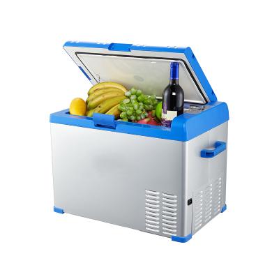 China Low Power Consumption 40L Portable AC DC Mini Fridges Dual Use For Car Truck Jeep Boat Refrigerator Fast Cooling 40L Small Fridges Freezer for sale