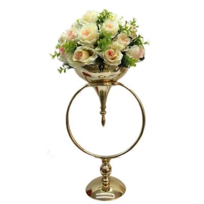 China Decor European wedding decoration flower stand champion metal vase flower stand wedding home decor for sale