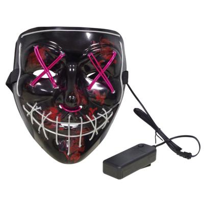 China Hot 2021 Face Masks Led PVC EL Cold Light V Vendetta Face Mask Halloween Face Masks Light Up Halloween for sale