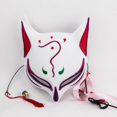 China PVC Music Control Dance Party Fashion Halloween Led Fox 3D Hand Painted Mask Funny Halloween Mask for sale