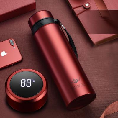 China PORTABLE Smart Vacuum Insulated Water Bottles Stainless Steel Thermos Flasks With Temperature Display Hot Water Bottles for sale