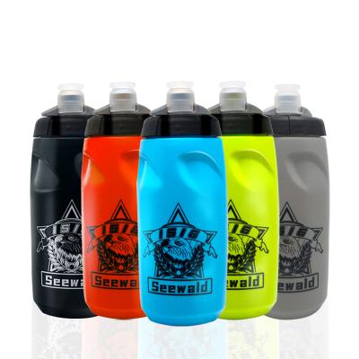 China 620ml Outdoor Sport Viable Large Capacity Straight Portable Tower Fitness Bottle Reusable Seal Squeeze Plastic Water Bottle for sale