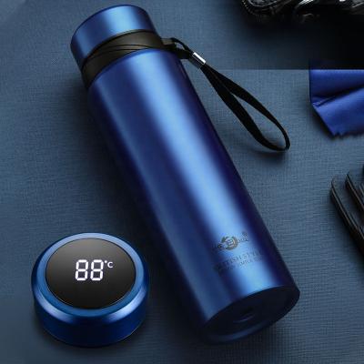 China PORTABLE Customize Smart Tumblers Stainless Steel Vacuum Insulated Thermos Flask Tea Infuser Cup Hot Water Drinking Bottle for sale