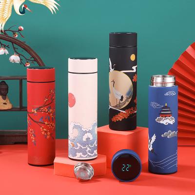 China Thermos LED Luxury Temperature Control Digital RTS Chinese Style Flask Smart Vacuum Stocked Insulated Stainless Steel Hot Water Bottle for sale