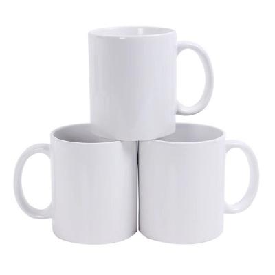 China Viable RTS Wholesale Customized Sublimation Ceramic Mugs Heat Transfer Custom Coffee Mugs With Logo High White Reinforced Ceramics for sale