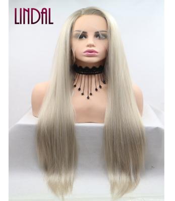 China Wholesale Price Wigs Wholesale Price Synthetic Blonde Colored Blonde Straight Long Straight Synthetic Wigs LINDAL Straight Synthetic Wig for sale