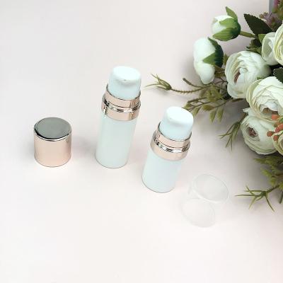 China Luxury White Plastic Airless Refillable Refillable Skin Care Pump Bottles Airless Pump 5ml 10ml Pump Bottles for sale