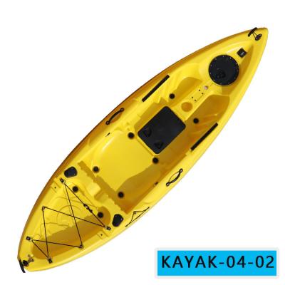 China 2021Manufacture Imported Open Boat Roll Polyethylene Plastic Single Person Fishing Boat Deck Kayak for sale