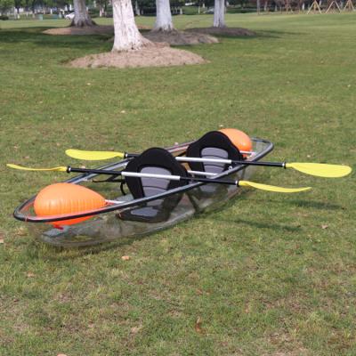 China People Crystal Boat Plastic Transparent PVC Factory Price Water Fun Double Kayak for sale