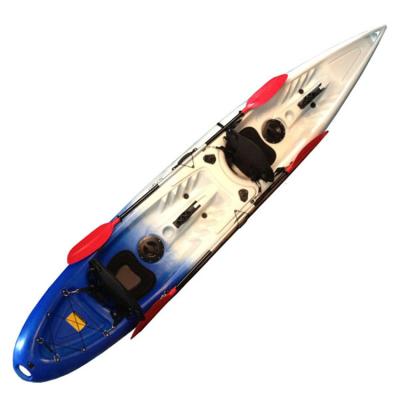 China 2021 New Double Deck PVC Boat Kayak Canoe Plastic Kayak Fishing Boat Kayak for sale