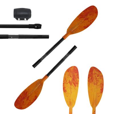 China Fiberglass 2 Pieces Adjustable Lightweight Plastic Blade Plastic Sea Kayak Paddle For Paddle Boat for sale