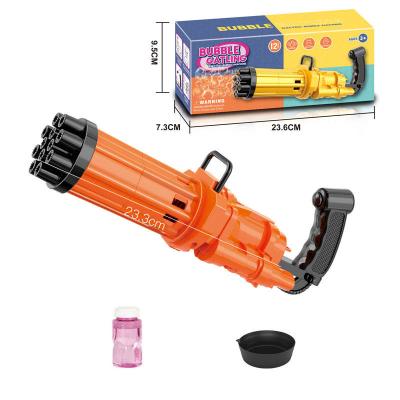 China PP 12 Holes Mini Amazon Product Soap Bubbles Bubble Gun Blowing Toy Bubble Gun Outdoor Summer Boy Girl Toy Pistola de Burbujas for sale