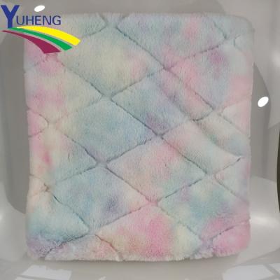 China Anti Static Colored Tie Dye Faux Fur Fabric For 100% Polyester for sale