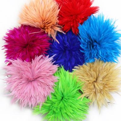 China Wholesale Cheap Stage Wedding 4.5-6 Inch Dyed White Rooster Saddles Feathers 50 Pieces In A Pack For DIY ART And Draft Dream Catcher for sale