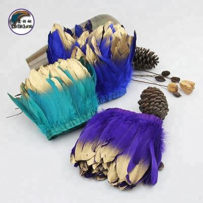 China Hot-selling Decoration 6-8 Inch (15-20 cm) White Curved Goose Feathers Trims Fringe With Sewing Crafts Suits Decoration for sale