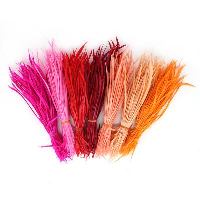 China 6-8 inch (15-20 cm) China Manufacturer Wholesale Crafts Dyed Goose Multicolor Stripped Feathers Decoration for Party Decorations for sale