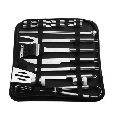 China Amazon Hot Sale Kitchen Stainless Steel Non-Stick Easily Cleaned Tongs Set BBQ Grill Tools BBQ In Bag for sale