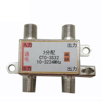 China CATV Factory Price 4K 3 Way Splitter Catv For Frequency 10-3224MHz for sale