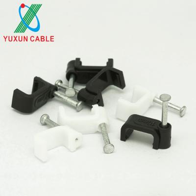 China Wholesale White /Black 10mm Square Cable Nail Clip Cable Accessory for sale