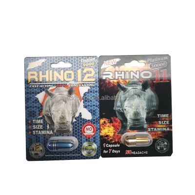 China Eco-friendly 3D Effect Card Packaging Rhino Capsule Blister 3D Printing Plastic Packaging for sale