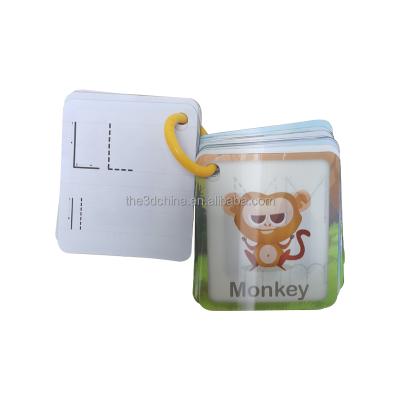 China Study / Entertaiment 3D Flip Flash Card For Study Plastic Printing Study Lenticular Card for sale