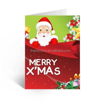 China Europe New Designs Magic Christmas Greeting Cards 3d Lenticular Printing for sale