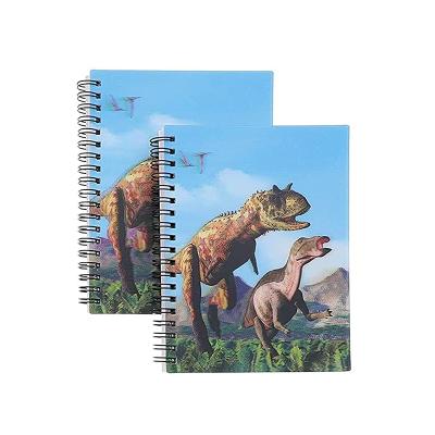 China Eco-friendly Paper Notebook 3D Dinosaur Design 3D Lenticular Printed Notebook High Quality for sale