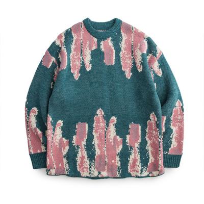 China Anti-wrinkle acrylic fiber anti-shrink tie dyeing unisex jumpers woman sweater pullover women knitted sweaters for sale