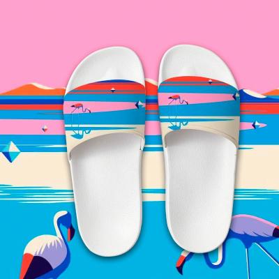 China 2021 Summer Newtrend Custom CUSHIONING Printed Good Price Sandals Shoes Women's Slippers Factory Direct Customized Shower Slipper for sale