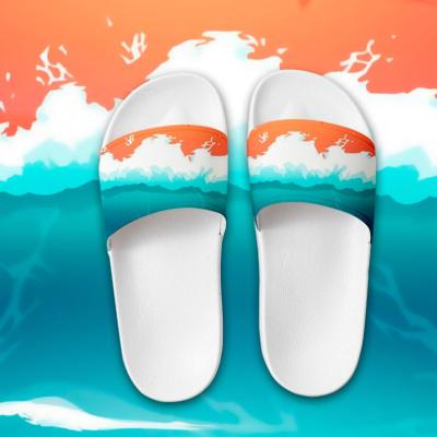 China CUSHIONING Designer Bulk Custom Made Design EVA Slides OEM Logo White Sandals Slide Shoes Personalized Printed Slippers For Men for sale