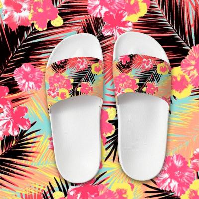 China CUSHIONING 2021 New Nature Design Custom Printed PVC EVA Ladies Blackthorn Slide Sandals Women's Upper Slippers for sale