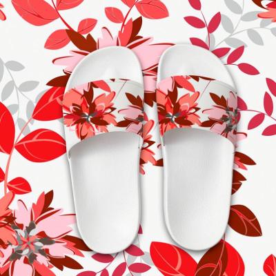 China CUSHIONING 2021 New Arrival Soft EVA Sole Sandals uniex Slides Customized OEM Printed Flip Flop Print Sandals for sale