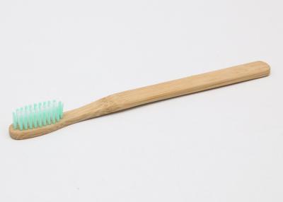 China Plain Natural Bamboo Toothbrush / Nylon Soft Bristle Toothbrush 190mm for sale