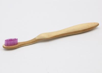 Chine Pourpre viable en bambou naturel de brosse à dents de poils avec la longueur de 19cm à vendre