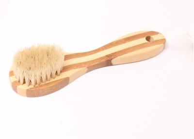 China Dry Skin Shower Massage Brush With Special Handle , Natural Boar Bristle for sale