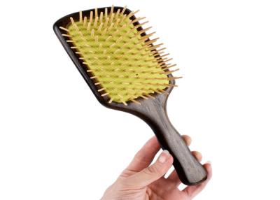 China Wood Hair Flat Paddle Brush Anti Static For Hair Care , Logo Laser Engraving for sale