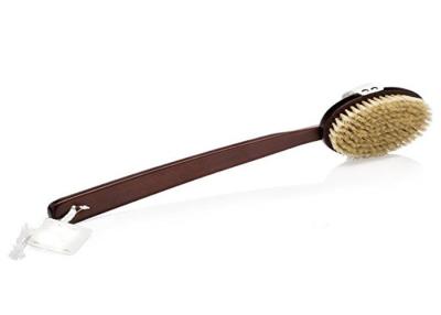 China Natural Bamboo Long Handled Body Brush Removable For Overall Skin Wellness for sale