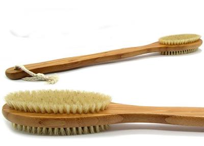 China 17- Inch Long Handled Cactus Bath Brush Double Sided For Men / Women for sale