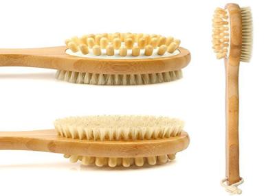 China Hotel / Spa Soft Boar Bristle Body Brush For Massage , Hot Stamping Logo for sale