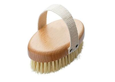 China Professional Natural Dry Skin Body Brush With Cactus / Vegetable Bristles for sale