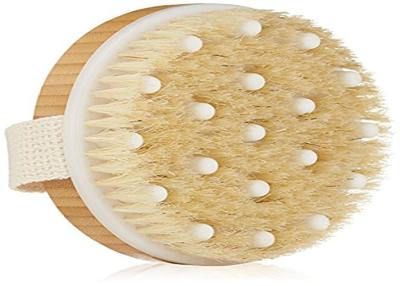 China Natural Bristle Brush For Skin Brushing , Handmade Exfoliating Body Brush for sale